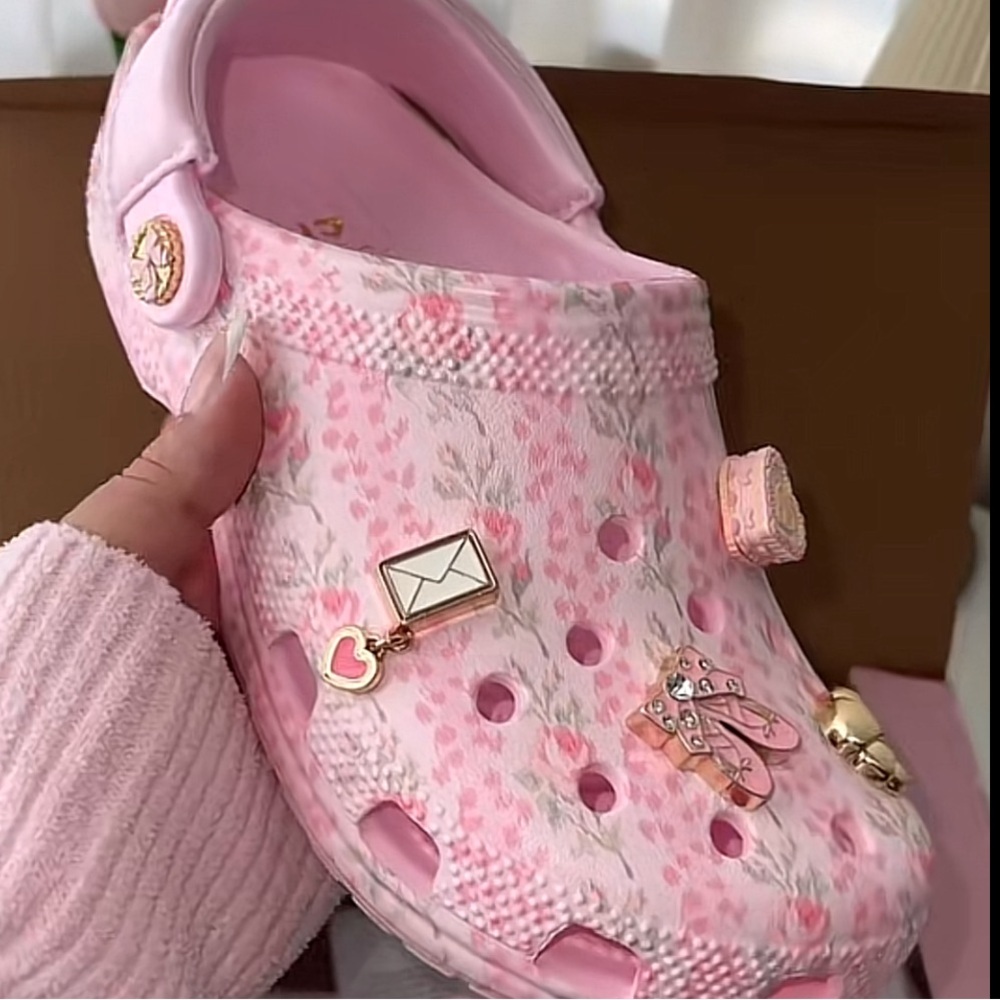 Women’s LoveShackFancy x crocs pink milk classic clogs - Picture 3 of 4